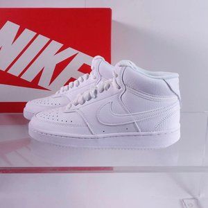Authentic Nike Court Vision Mid Triple White CD5466-100 W Box Sneakers Shoes